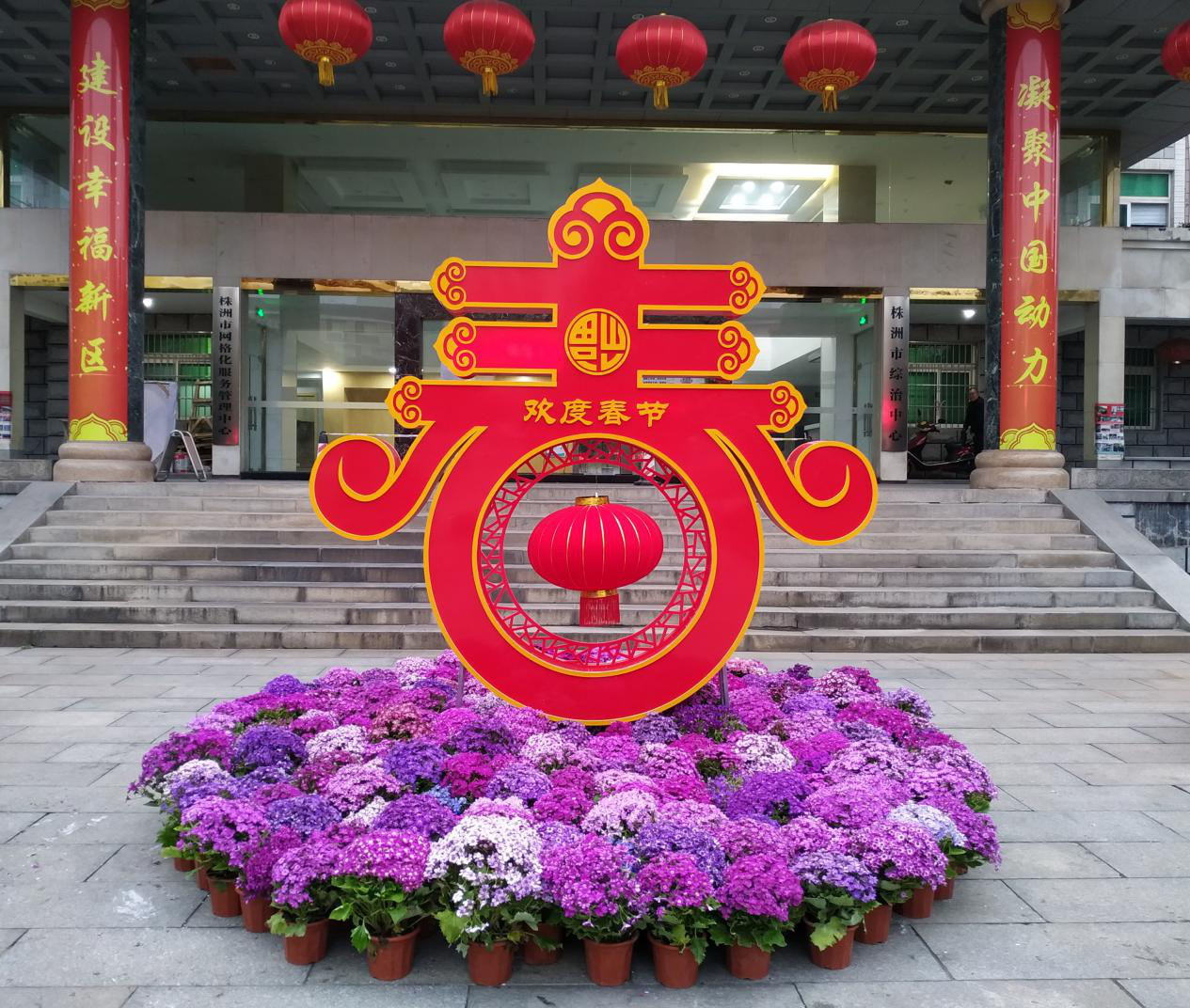 天元区“花式”迎鼠年，万盆鲜花闹新春