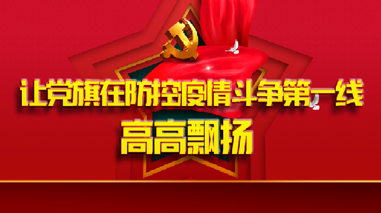 让党旗在防控疫情斗争第一线高高飘扬