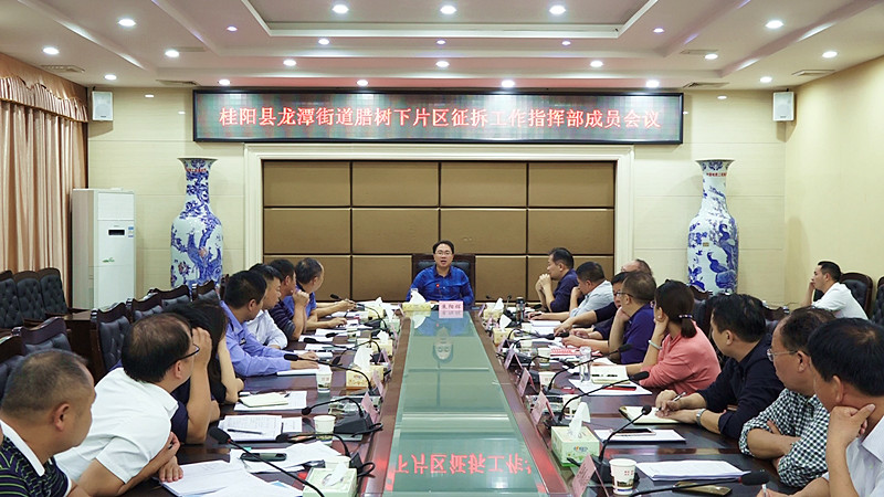 我县召开龙潭街道腊树下片区征拆工作指挥部成员会议
