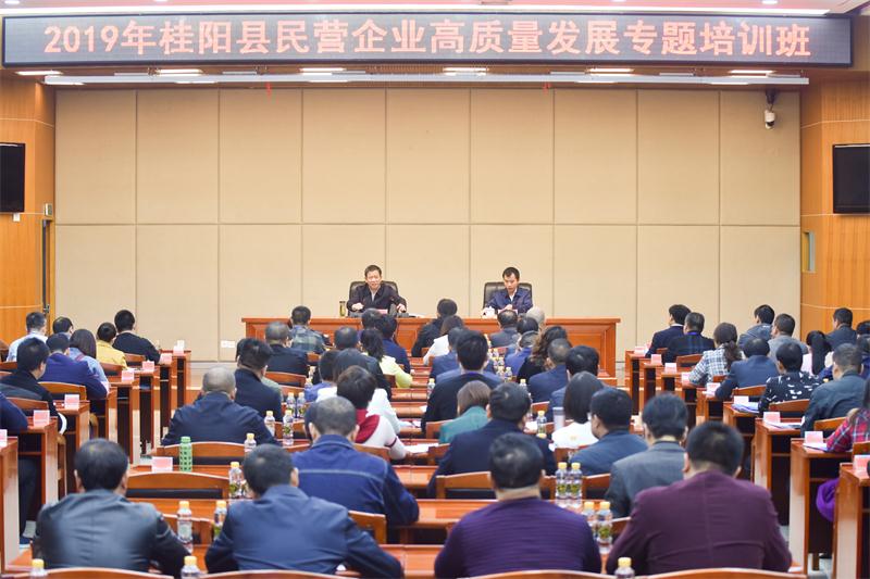 2019年桂阳县民营企业高质量发展专题培训班开班  彭生智：保持定力 练好内功 守住底线 履行职责