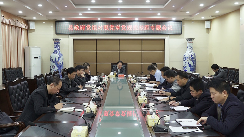 【不忘初心  牢记使命】县政府党组召开对照党章党规找差距专题会
