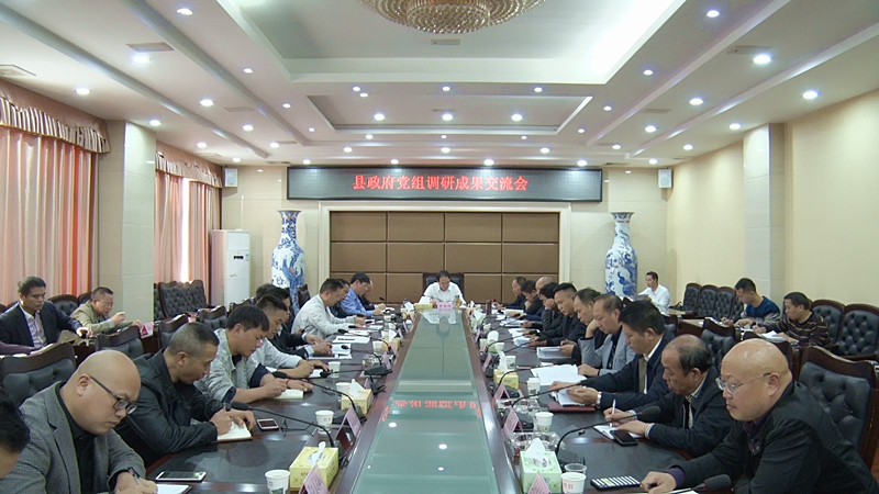朱阳辉主持召开县政府党组“不忘初心、牢记使命”主题教育调研成果交流会
