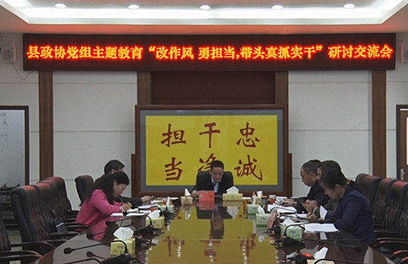 【不忘初心  牢记使命】县政协党组开展主题教育专题学习研讨交流会