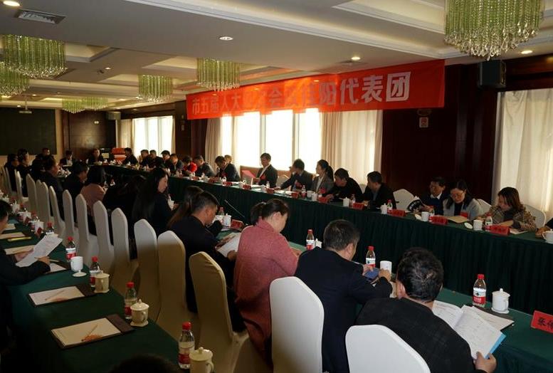 市五届人大四次会议：桂阳代表团召开第一次会议
