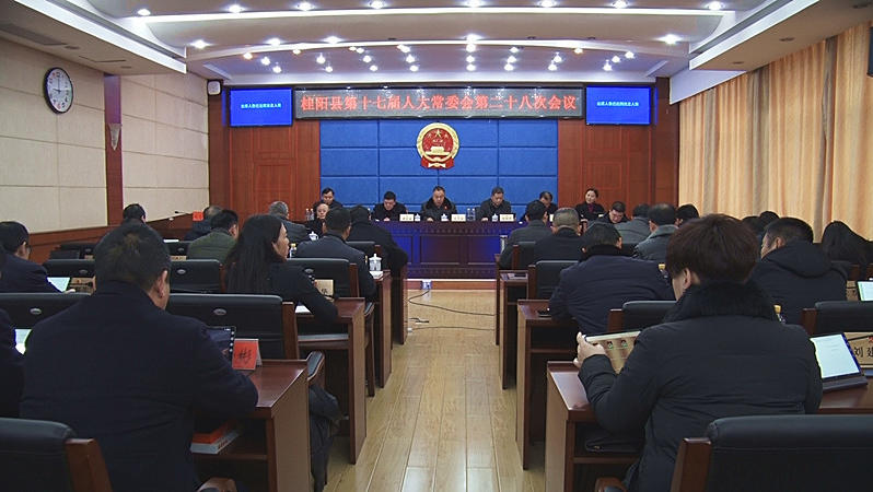 县第十七届人大常委会第二十八次会议召开