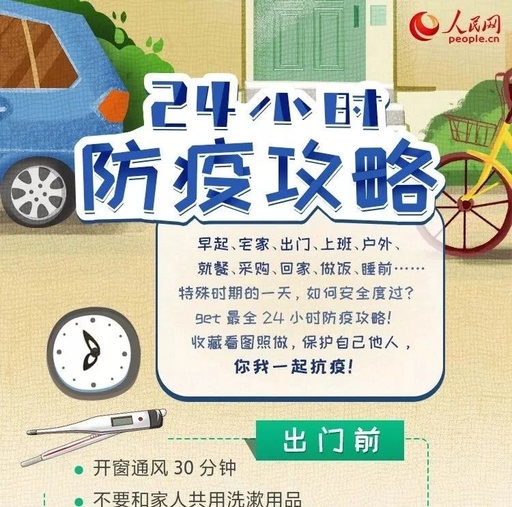 【防疫知识】一图秒懂， 24小时防疫攻略