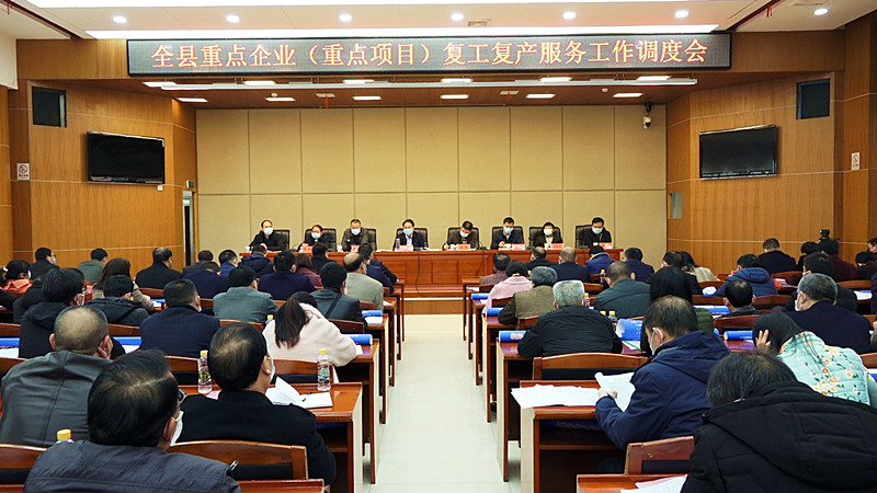 全县重点企业（重点项目）复工复产服务工作调度会召开