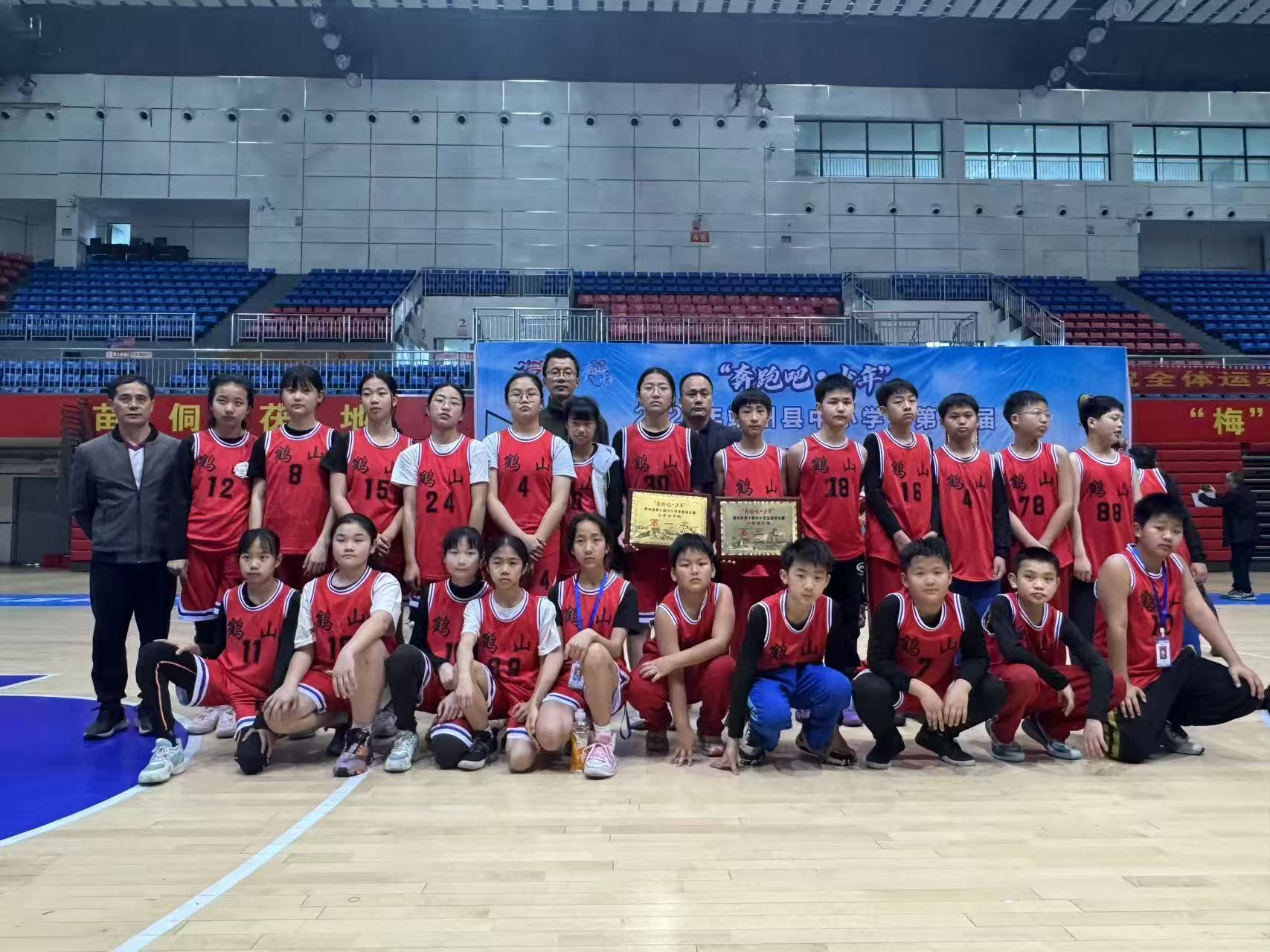鹤山小学：篮球赛场勇创佳绩载誉归来
