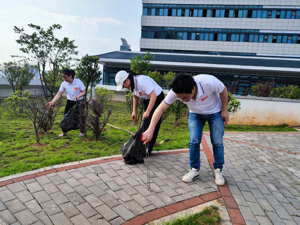 临武县中医医院：“护绿除草 美化家园”