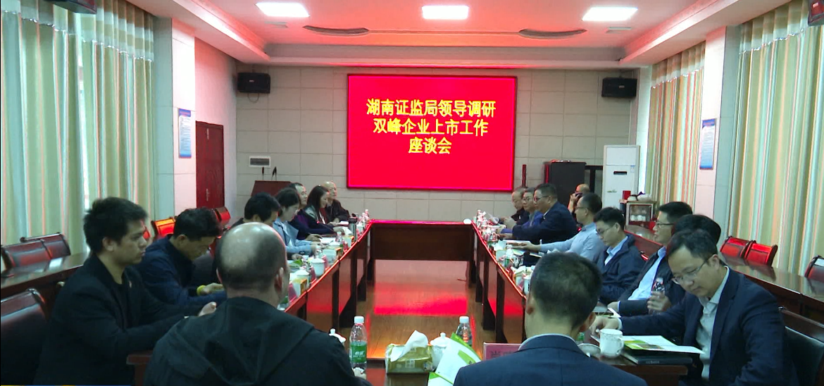 湖南证监局来双调研指导企业上市工作