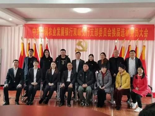 中共中国农业发展银行双峰县支行党支部完成换届选举工作