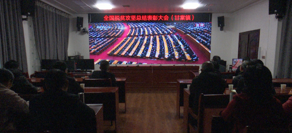 双峰干群收听收看全国脱贫攻坚总结表彰大会