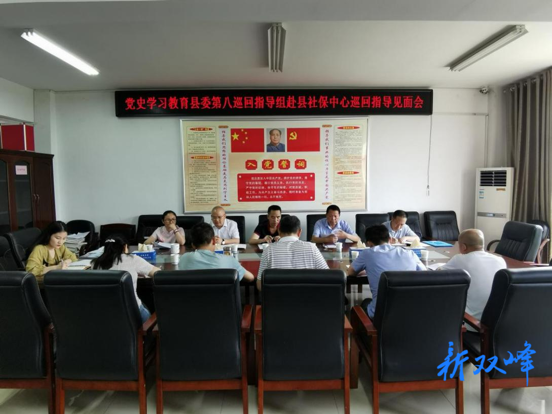 党史学习教育县委第八巡回指导组到双峰县社会保险服务中心开展巡回指导工作