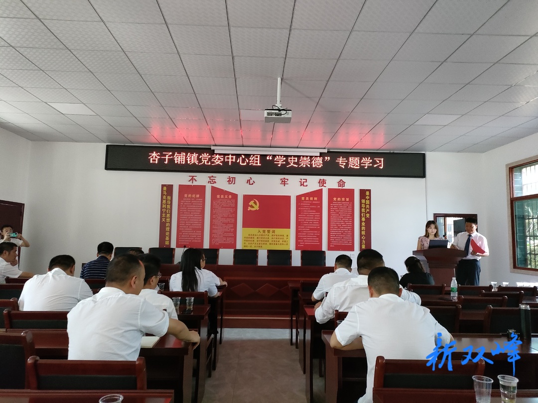 党史学习教育：杏子铺镇党委中心组开展“学史崇德”专题学习