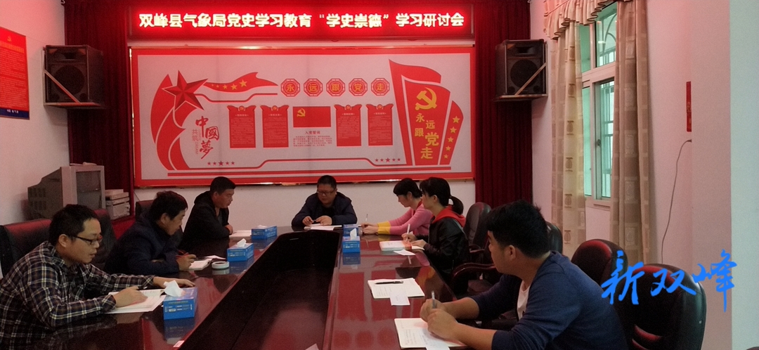 双峰县气象局开展党史学习教育“学史崇德”专题学习研讨会