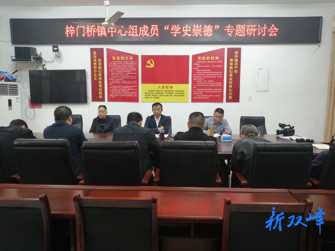 梓门桥镇开展“学史崇德”专题学习讨论