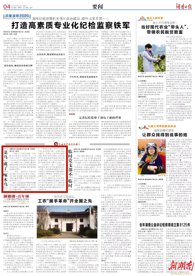 湖南日报|全面从严治党在路上·“菜鸟”成了“啄木鸟”
