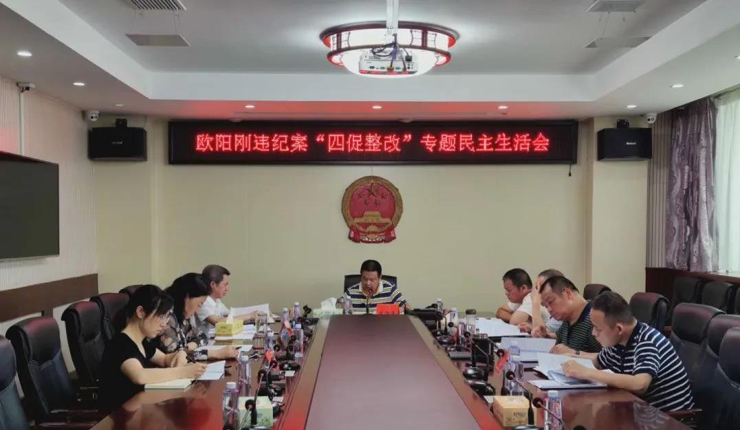 区人大常委会党组召开欧阳刚违纪案“四促整改”专题民主生活会