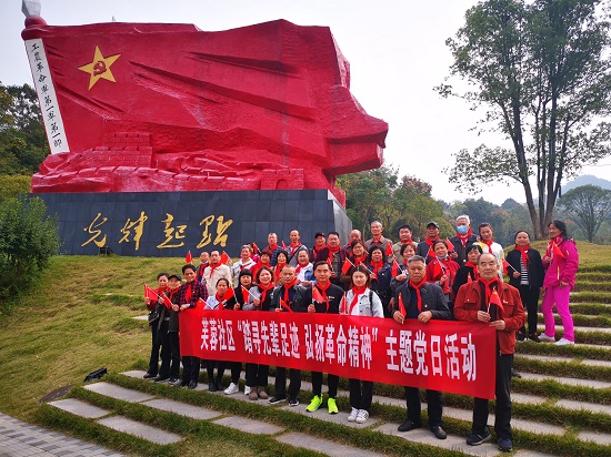 芙蓉社區(qū)開展“踏尋先輩足跡 弘揚(yáng)革命精神”主題黨日活動(dòng)