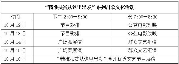 “精准扶贫从这里出发”系列群众文化活动大幕将启，敬请关注！