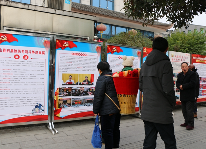 龙山开展扫黑除恶专项斗争成果展