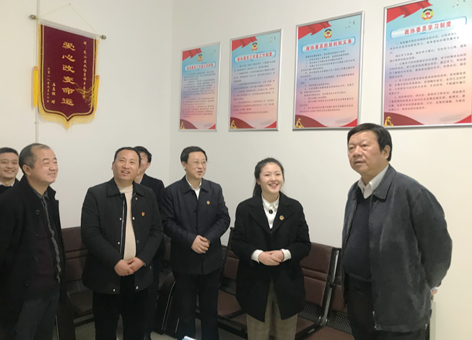 省政协一行来龙山调研乡镇委员工作室建设情况