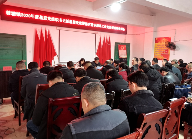 桂塘镇召开基层党组织书记述职评议会