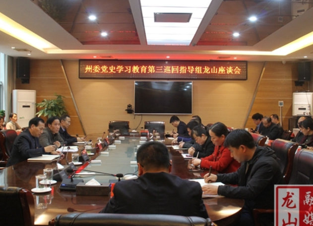 【学党史 明初心】州委党史学习教育第三巡回指导组龙山座谈会召开