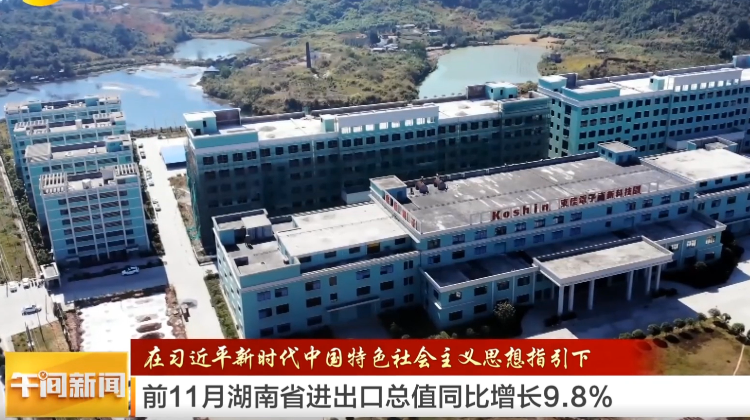 【湖南卫视】前11月湖南省进出口总值同比增长9.8%