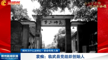 郴州为什么这样红·革命传奇人物 袁痴：临武县党组织创始人