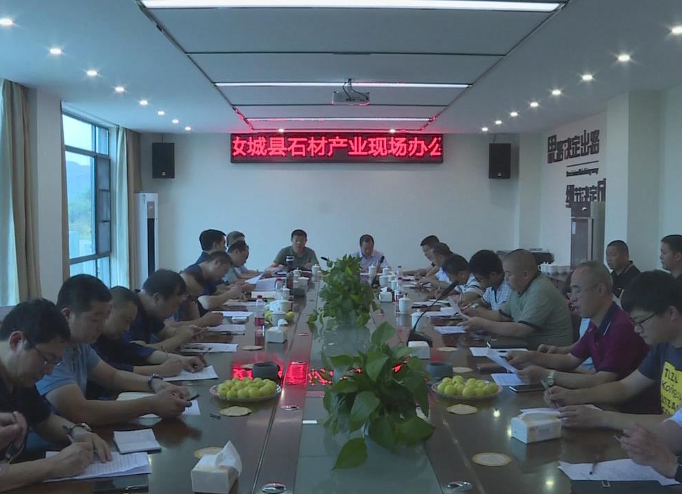 我县召开“三个推进年”石材产业现场办公会