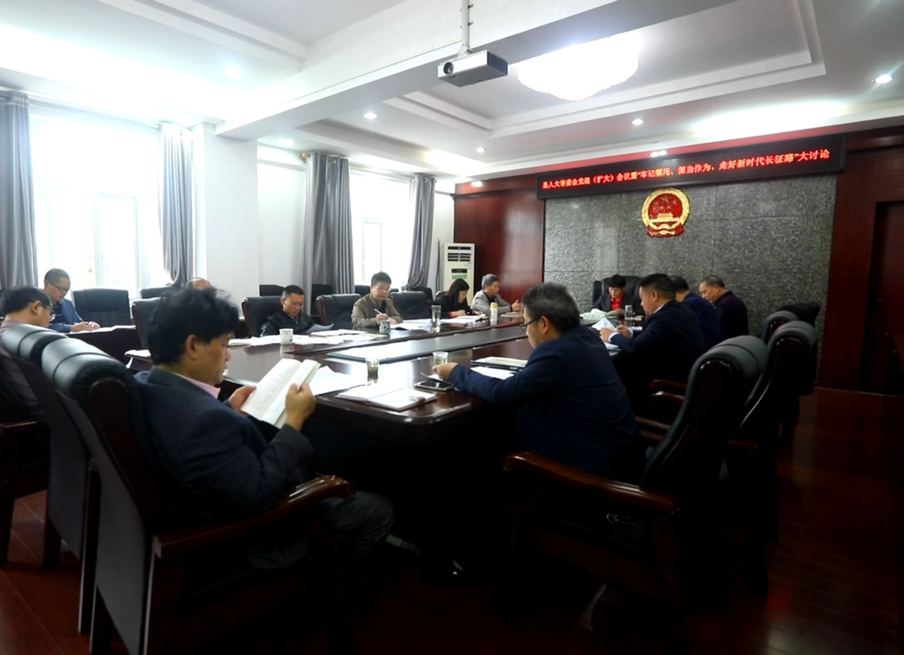 县人大召开党组理论学习中心组（扩大）会议暨“牢记嘱托、担当作为、走好新时代长征路”大讨论