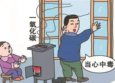 屋内烧炭取暖  注意房间通风
