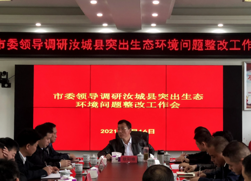 市委常委、统战部部长欧阳锋到我县调研突出生态环境问题