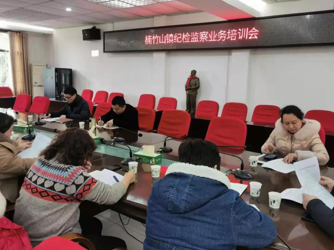 楠竹山镇：开展纪检监察业务培训会