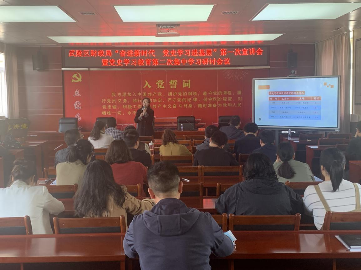 武陵区财政局开展2021年度党史学习教育第二次集中专题学习研讨会