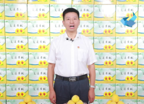 株洲市委副书记王洪斌为炎陵黄桃直播带货