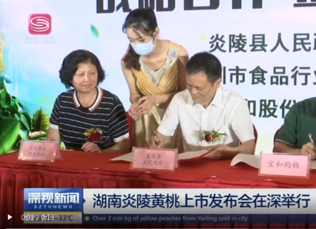 湖南炎陵黄桃上市发布会在深举行