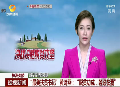 经视报道：株洲炎陵 脱贫攻坚群英谱 “最美扶贫书记”黄诗燕：“脱贫成功，务必在我”