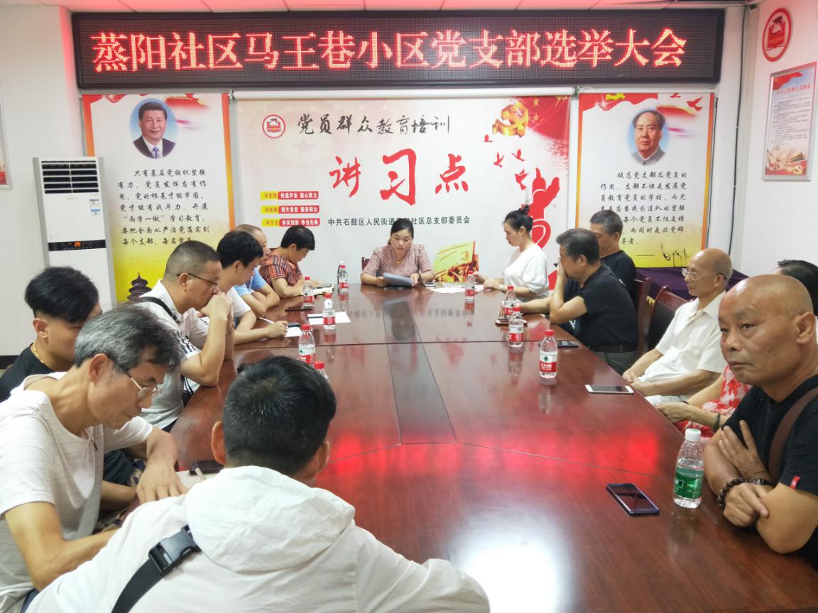 蒸阳社区马王巷小区党支部成立了