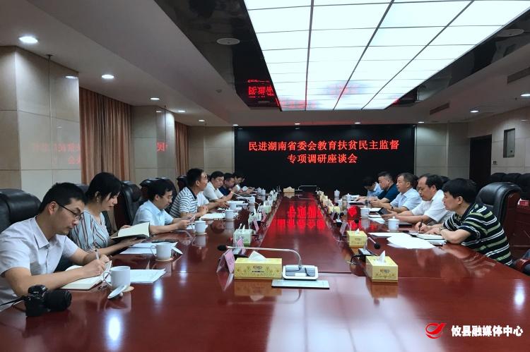 民进湖南省委会调研组来我县开展扶贫工作民主监督专项调研
