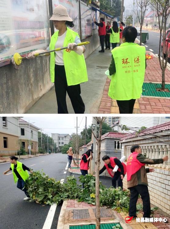 【党旗下的新时代文明实践】联星街道高岭社区：龙形花园小区党支部开展“净化环境　美化家园”活动