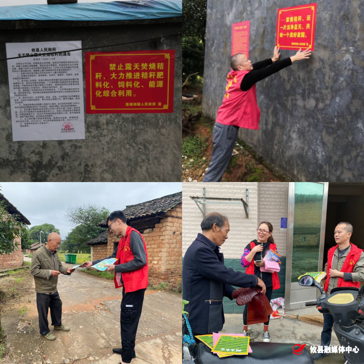 莲塘坳镇：“严禁焚烧秸秆　净化生态环境”志愿服务活动