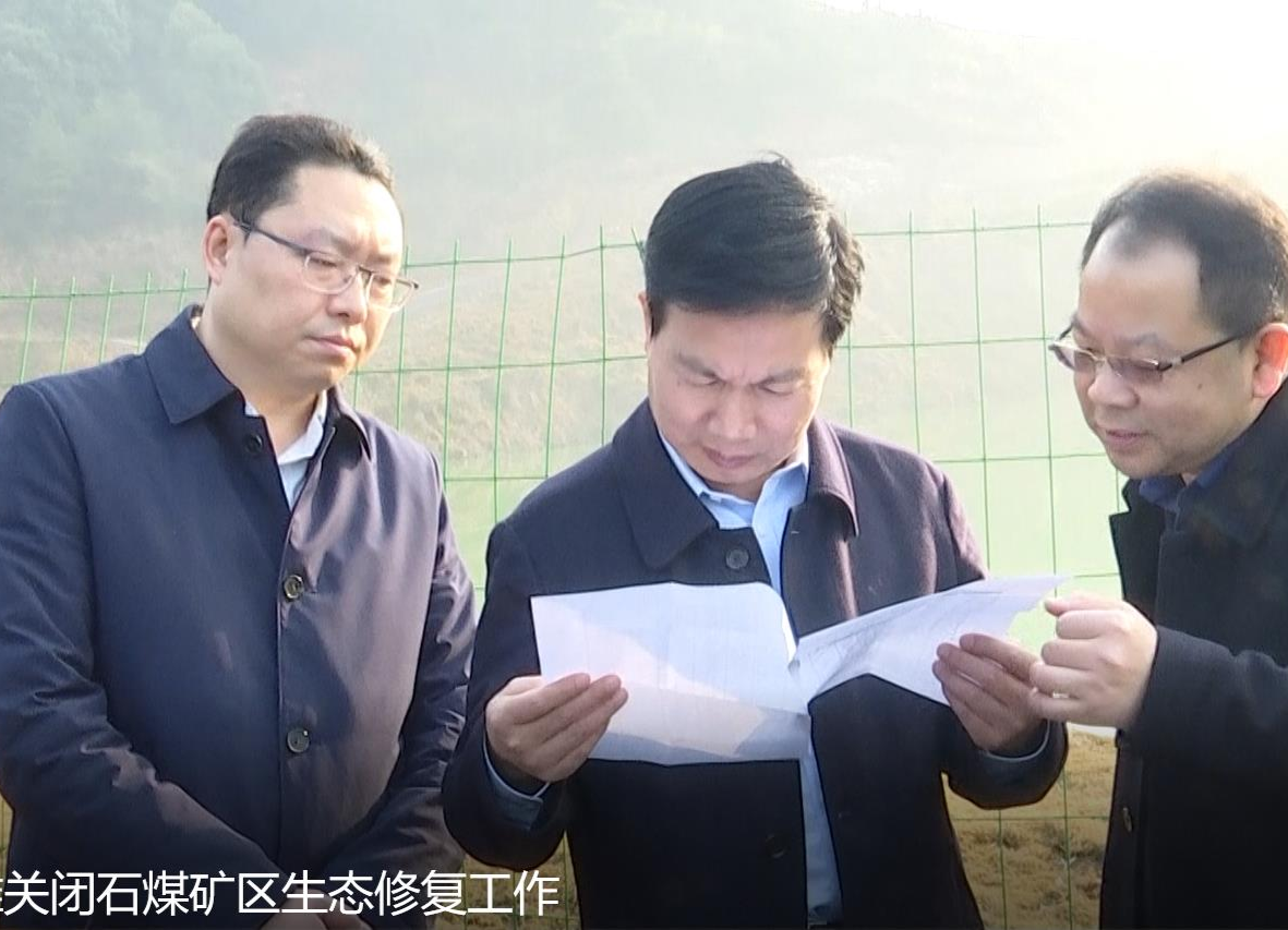 尹正锡督导石板滩关闭石煤矿区生态修复工作