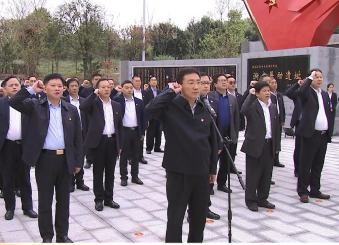 鼎城区委理论学习中心组（扩大）开展党史学习教育红色教育基地现场学习