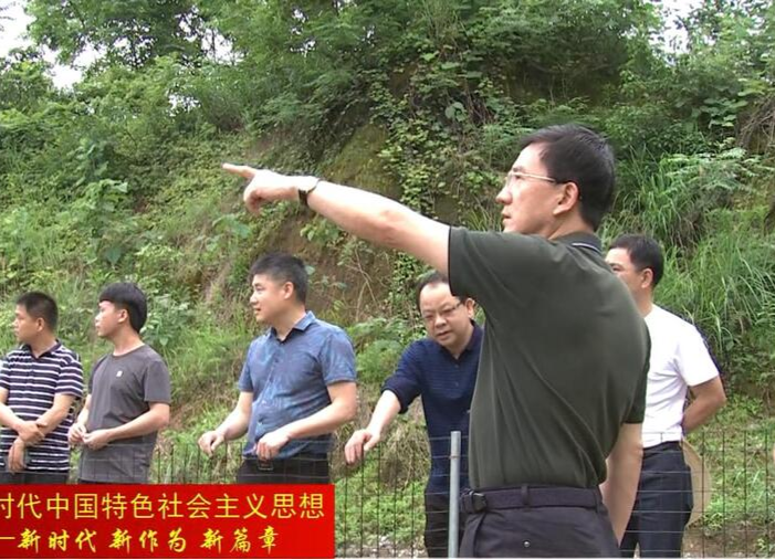 朱金平督导石板滩关闭石煤矿区生态修复工作