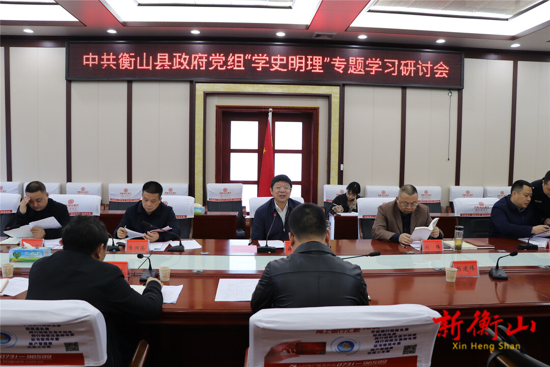 县政府党组开展“学史明理”专题学习研讨