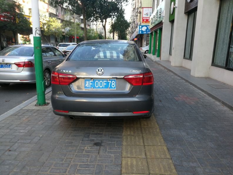 湘F00F78违章停放在谭家垄街道，因无联系方式，请交警部门联系车主，并予以查处