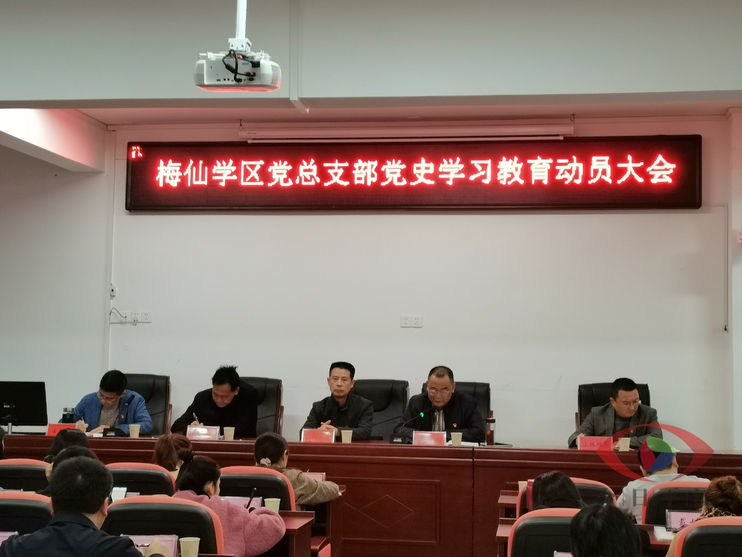 梅仙学区召开教育系统党史学习教育动员大会