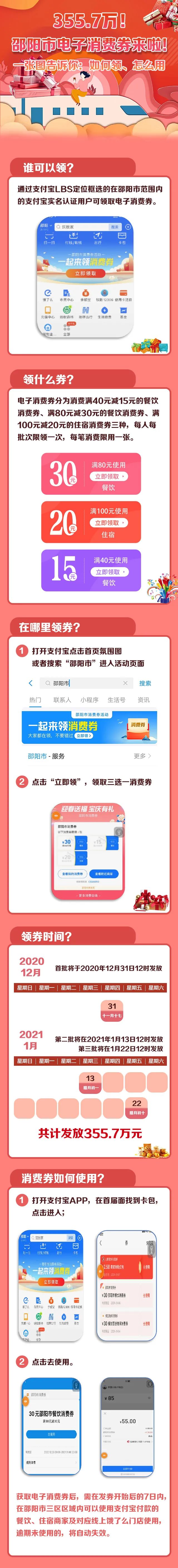 详细领取攻略来啦！355.7万邵阳市电子消费券即将免费开抢！手慢无！